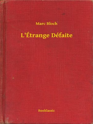 cover image of L'Étrange Défaite